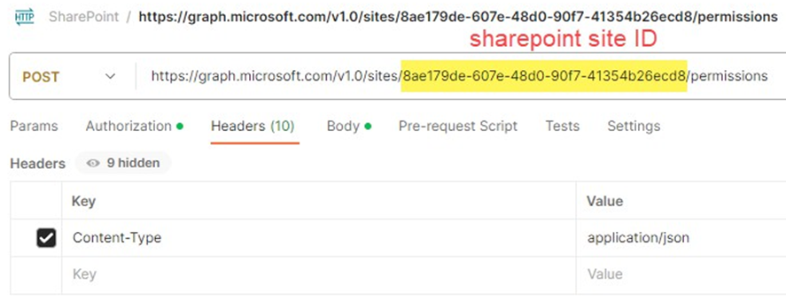HTTP request for App1