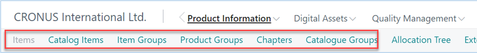 Product categories
