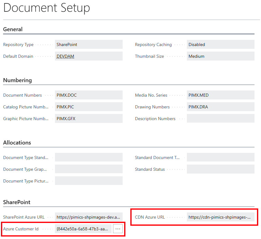 CDN in Document Setup