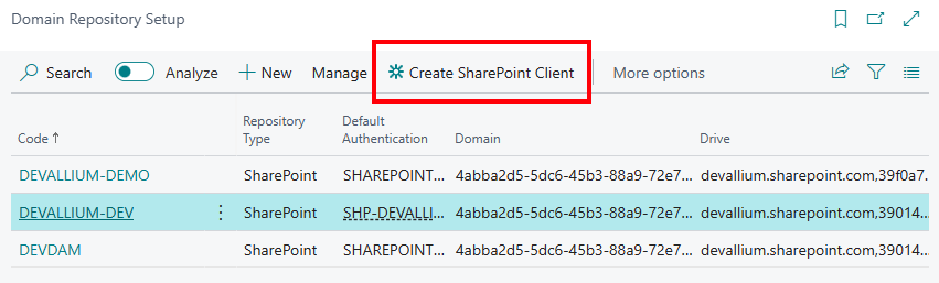 Domain Repository Setup